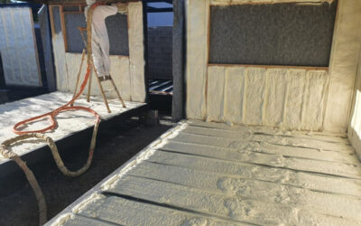 Isolation des murs et sols par mousse polyuréthane projetée